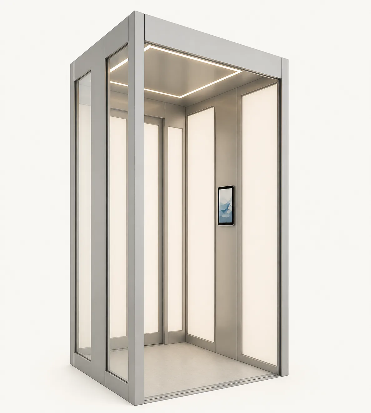 SC-H226 silver home elevator cabin