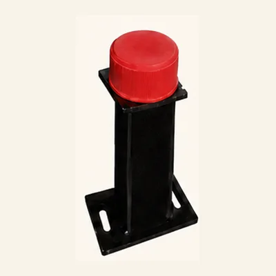 Car frame and counterweight buffer close-up