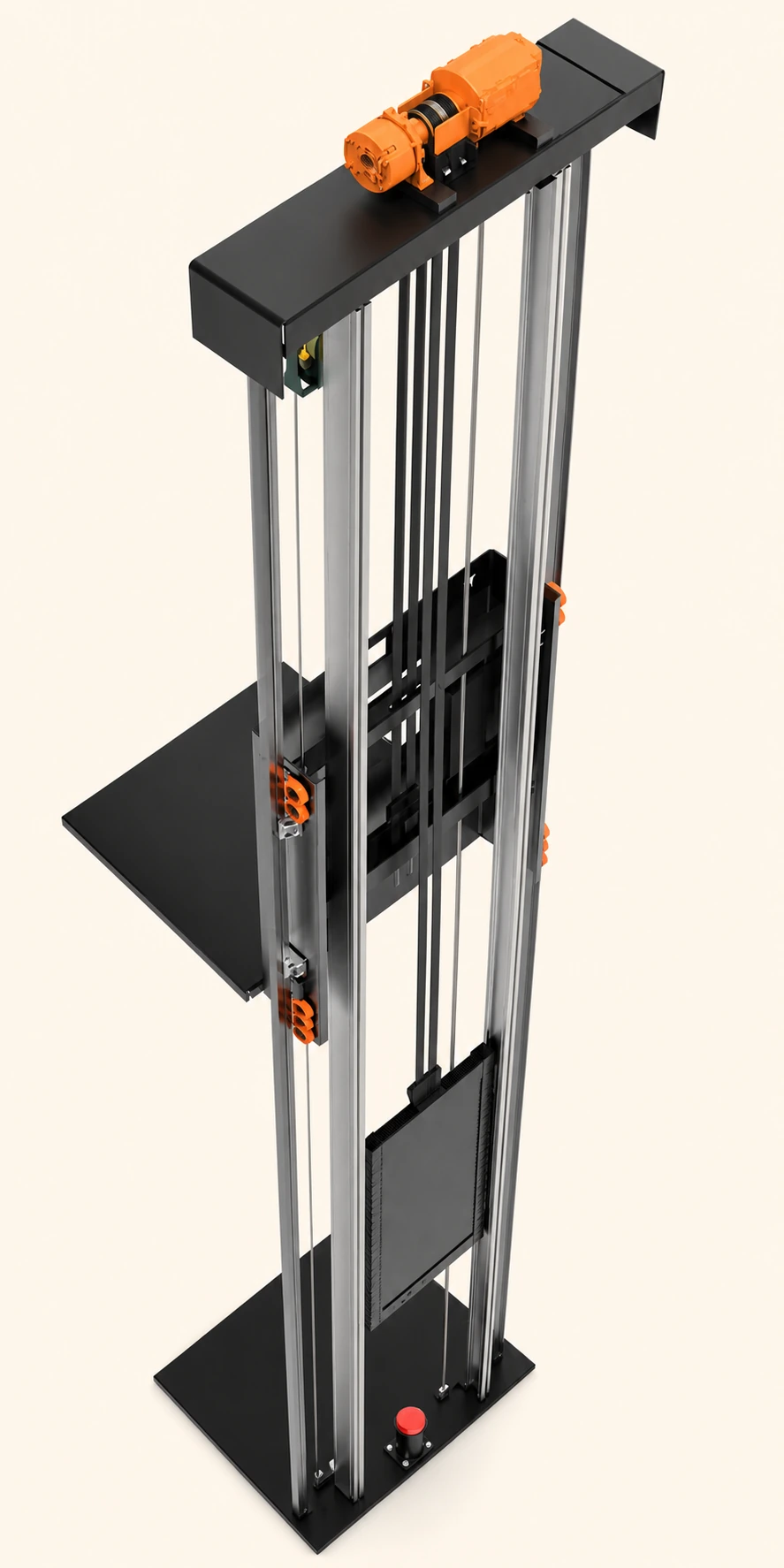 L3 home lift steel-belt traction and counterweight system